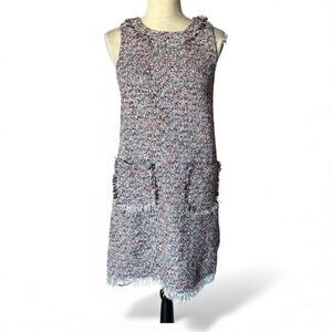Jade Melody Tam Confetti Tweed Sleevless Sheath Dress Knee Length size S